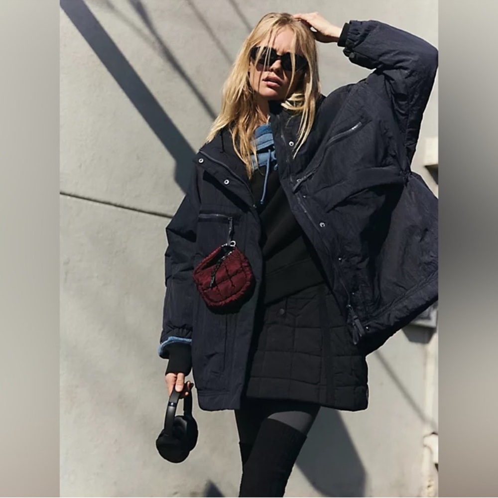 FP Movement by Free People Billie Boxy  M/L Insulated Hooded Puffer Jacket